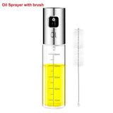 100ml Glass Olive Oil Sprayer Empty Bottle Oil Dispenser with cleaning brush for Cooking Salad Picnic BBQ Kitchen Baking tools